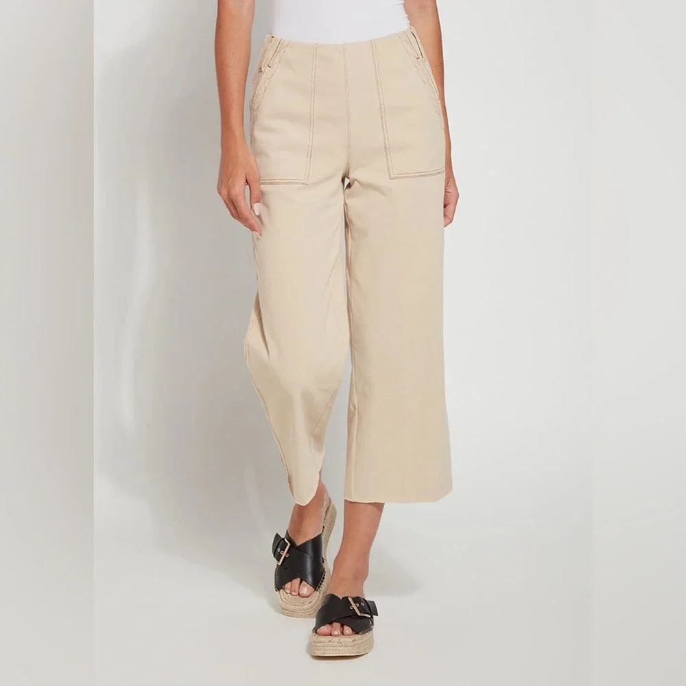 NWT Lysse Knit Denim Wide Leg Pants L - Picture 13 of 14